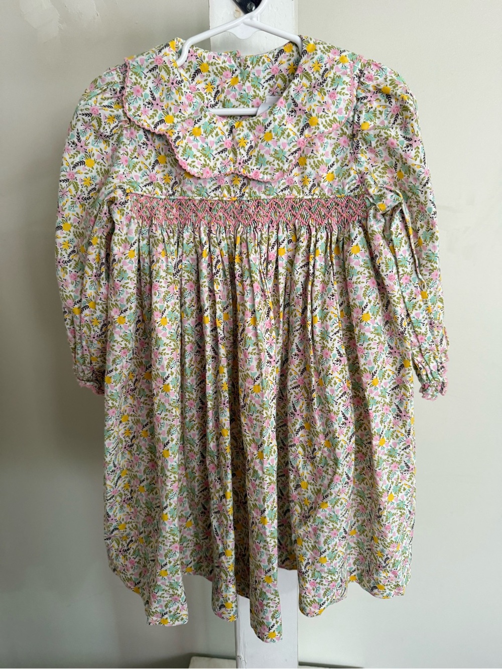 Stitchy Fish Floral Smocked Dress